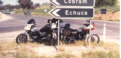 Touring in Victoria in 1983 with Chris Mundy